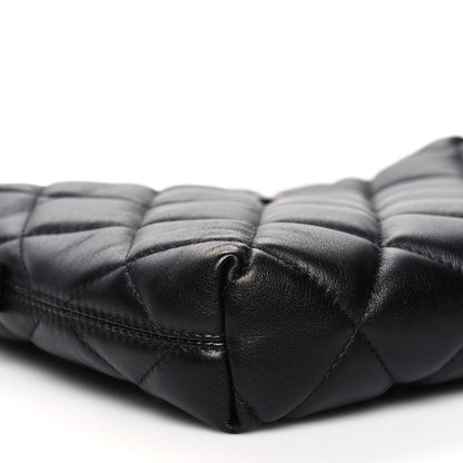 Balenciaga Nappa Calfskin Quilted Touch B Camera Shoulder Bag Black 9 of 11