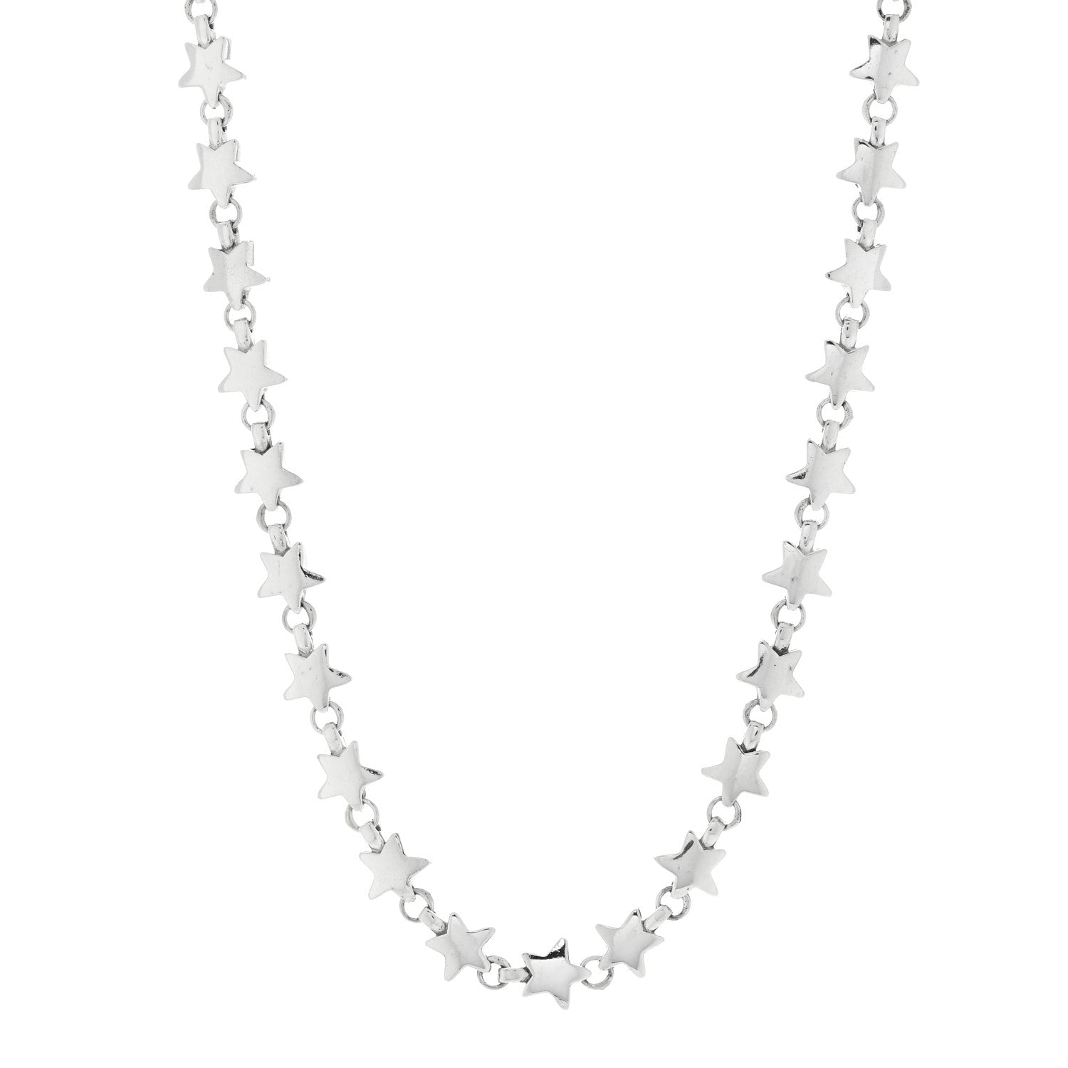 Tiffany Sterling Silver Star Link Necklace 1 of 5