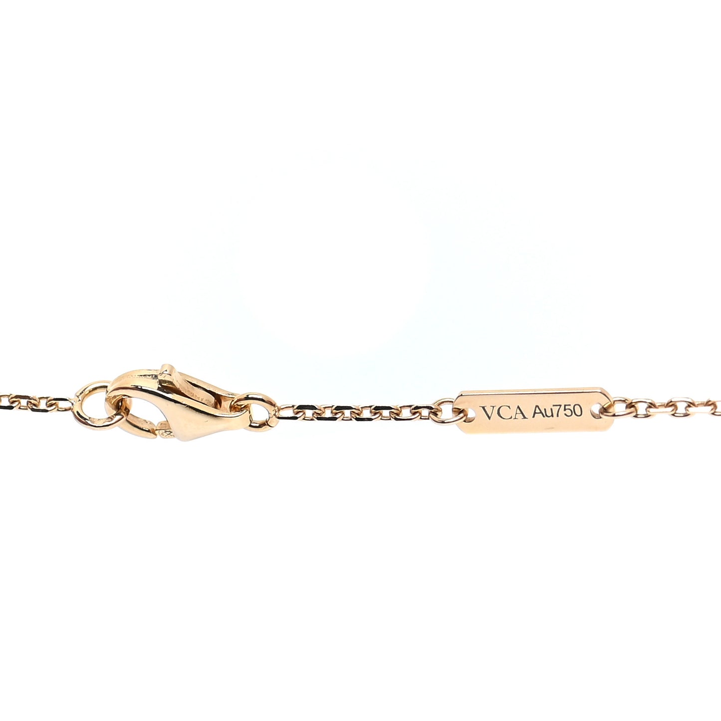 18K Yellow Gold Black Onyx Vintage Alhambra Pendant Necklace