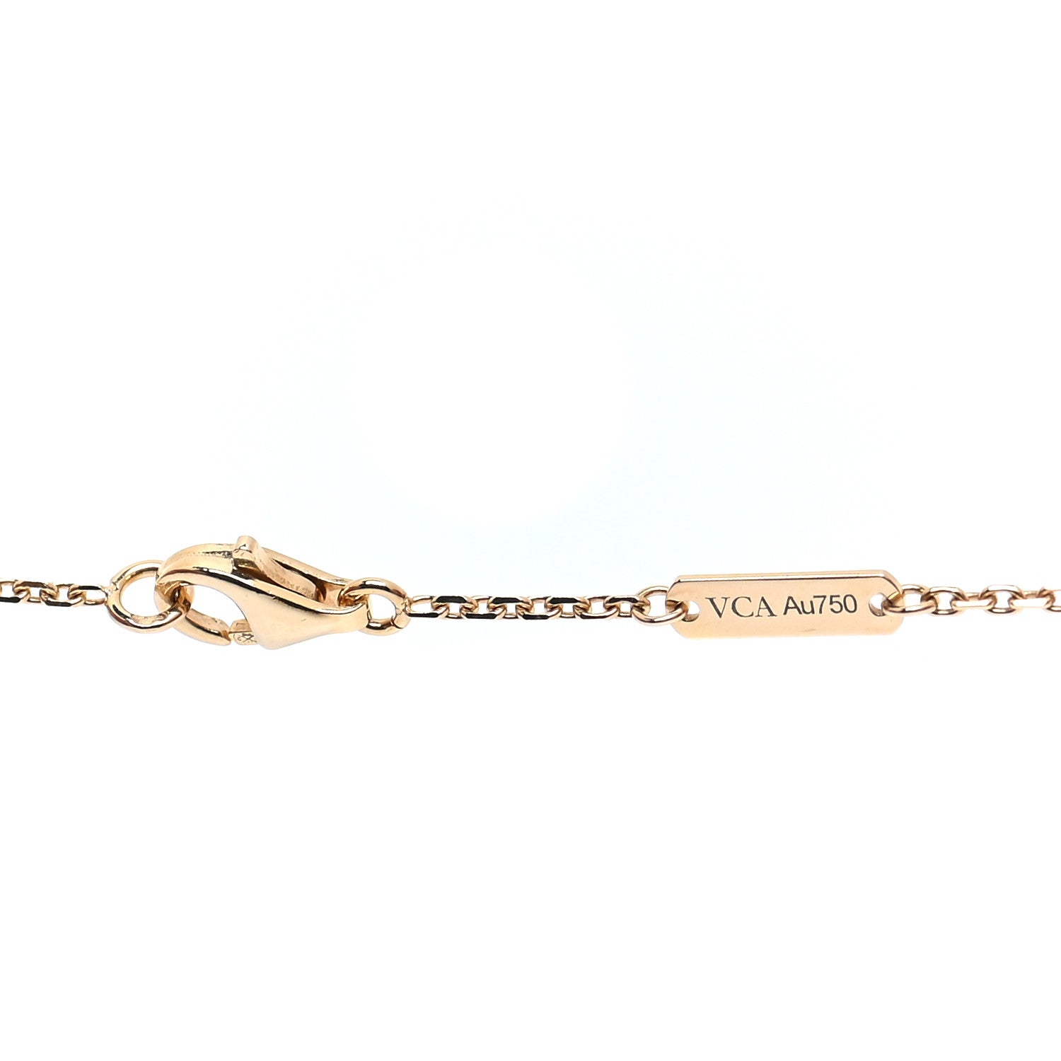 Van Cleef & Arpels 18K Yellow Gold Black Onyx Vintage Alhambra Pendant Necklace 4 of 6