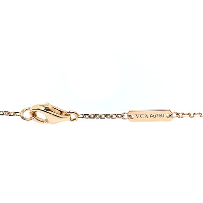 Van Cleef & Arpels 18K Yellow Gold Black Onyx Vintage Alhambra Pendant Necklace 4 of 6