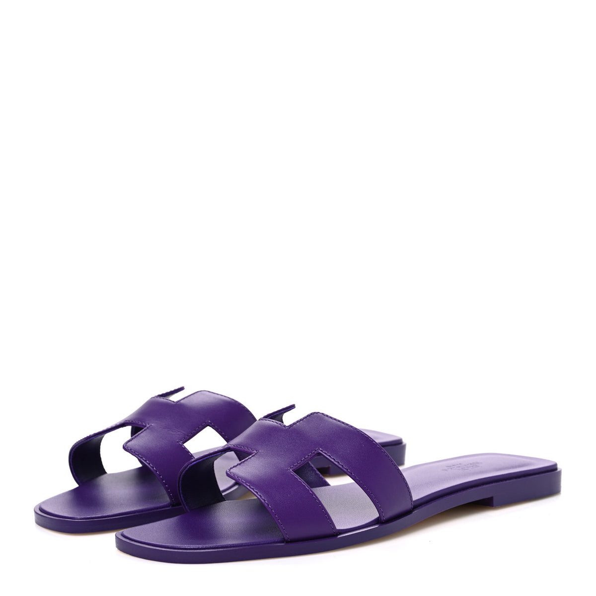Calfskin Oran Sandals 39.5 Violet Majorette