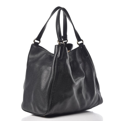 Gucci Pebbled Calfskin Medium Soho Shoulder Bag Black 3 of 14