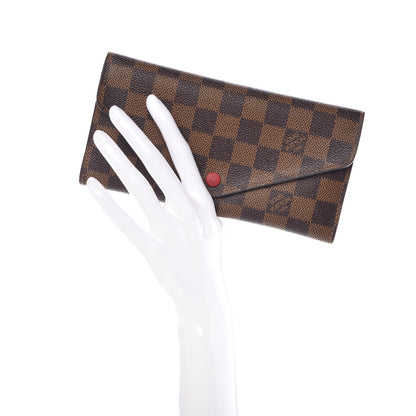 Louis Vuitton Damier Ebene Josephine Wallet Red 2 of 10