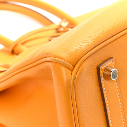 Hermes Epsom Candy Birkin 35 Jaune D'Or Feu 8 of 13