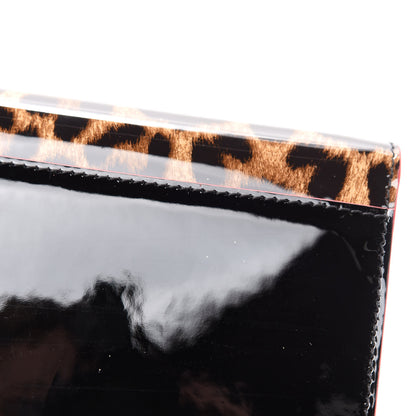 Christian Louboutin Patent Leopard Vero Dodat Clutch Brown 8 of 12