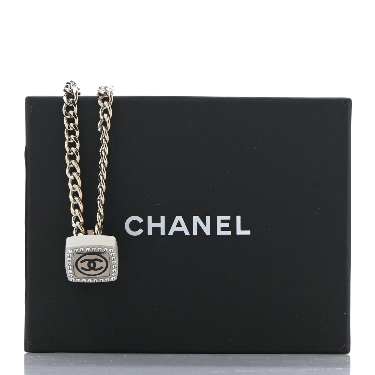 Chanel Metal Crystal CC Square Choker Gold 7 of 7