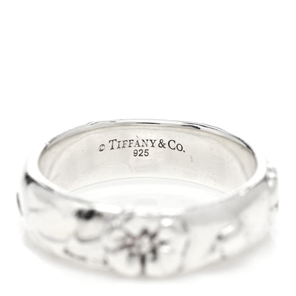 Tiffany Sterling Silver Nature Rose Ring 54 7 4 of 4