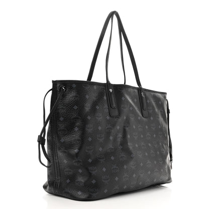 MCM Visetos Large Liz Reversible Shopper Tote Black 4 of 18