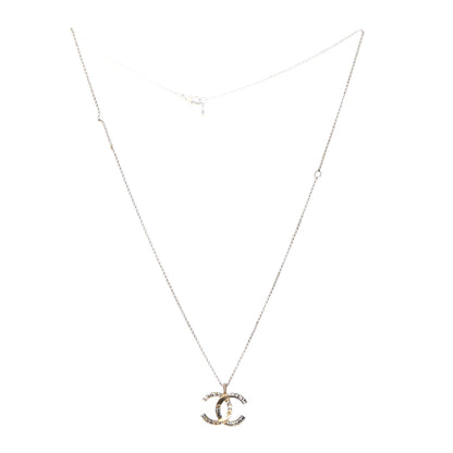 Chanel Crystal CC Chain Necklace Gold 4 of 5