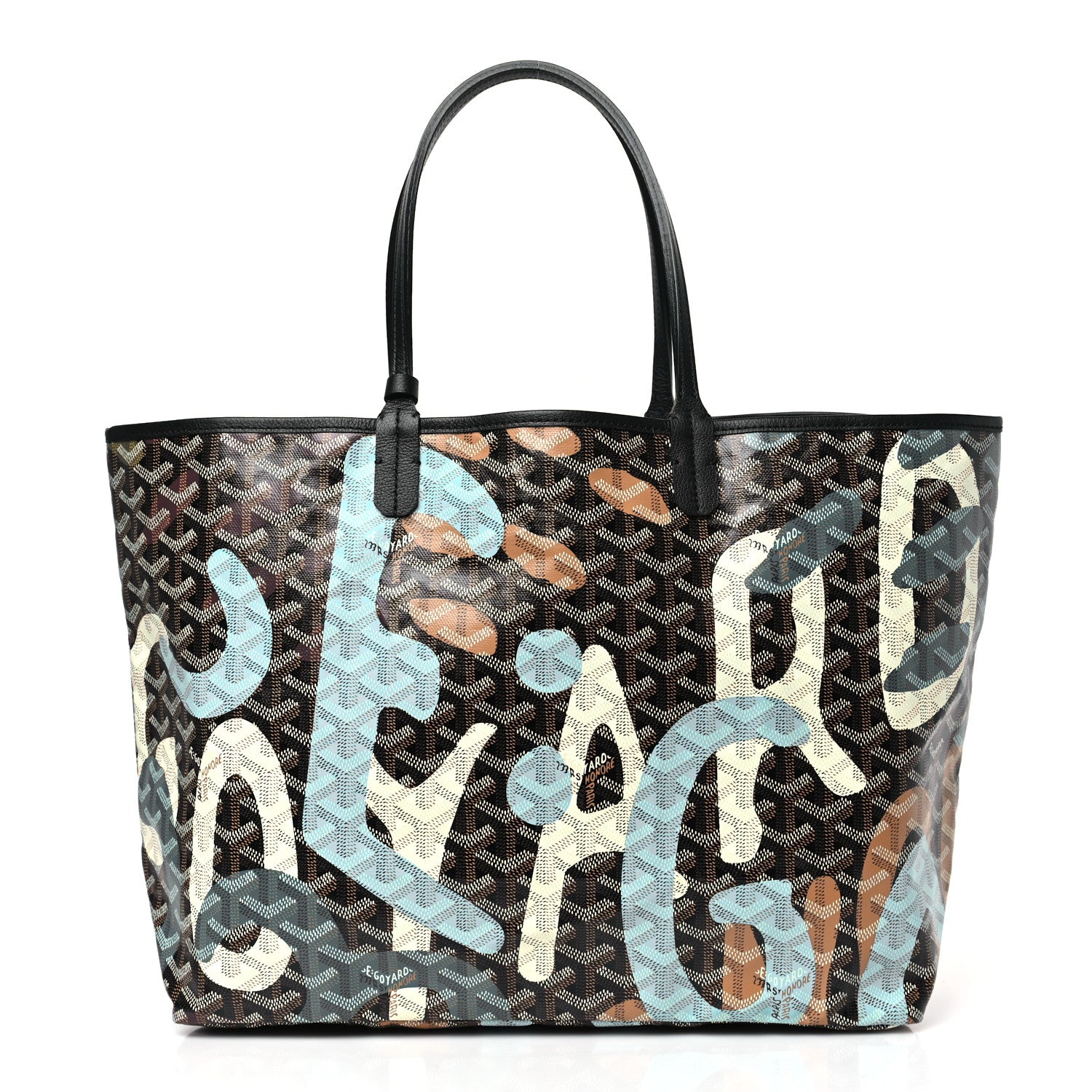 Goyard Goyardine Saint Louis Lettres Camouflage PM Black Blue 3 of 8