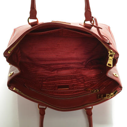 Prada Saffiano Large Galleria Double Zip Tote Fuoco 5 of 8