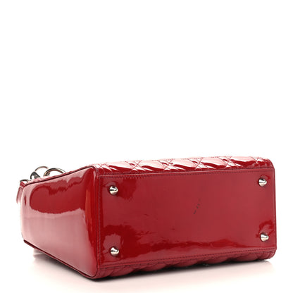 Christian Dior Patent Cannage Medium Lady Dior Red 4 of 11