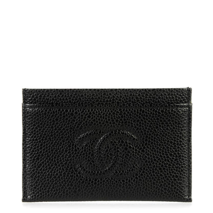 Chanel Caviar Timeless CC Card Holder Black 1 of 8
