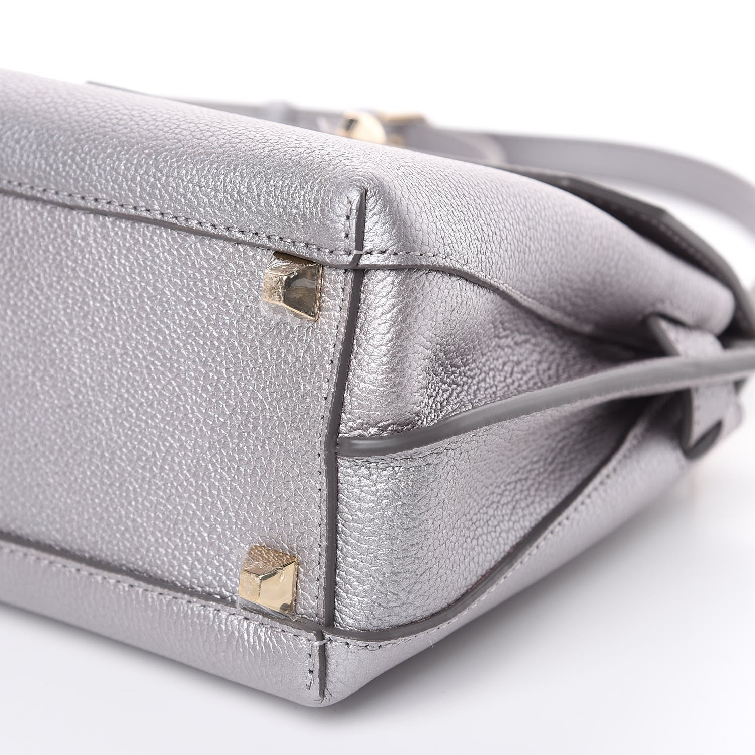 MCM Metallic Grained Calfskin Mini Milla Crossbody Silver 8 of 8