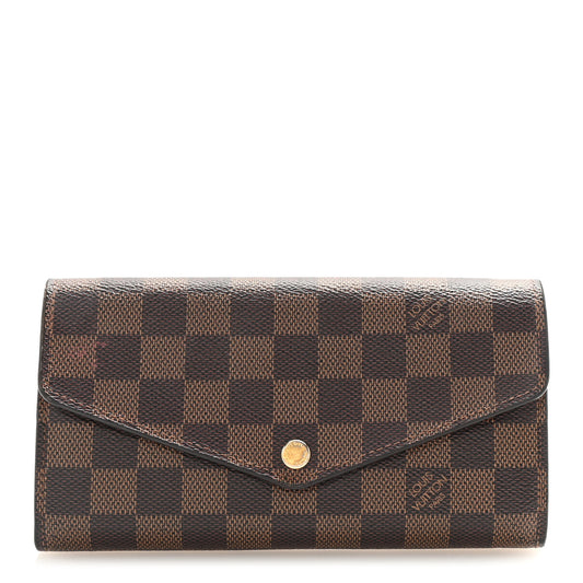 Damier Ebene Sarah Wallet NM Rose Ballerine