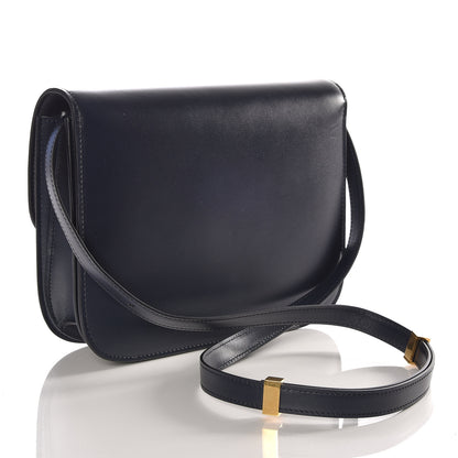 Celine Box Calfskin Medium Classic Box Flap Bag Navy 2 of 9