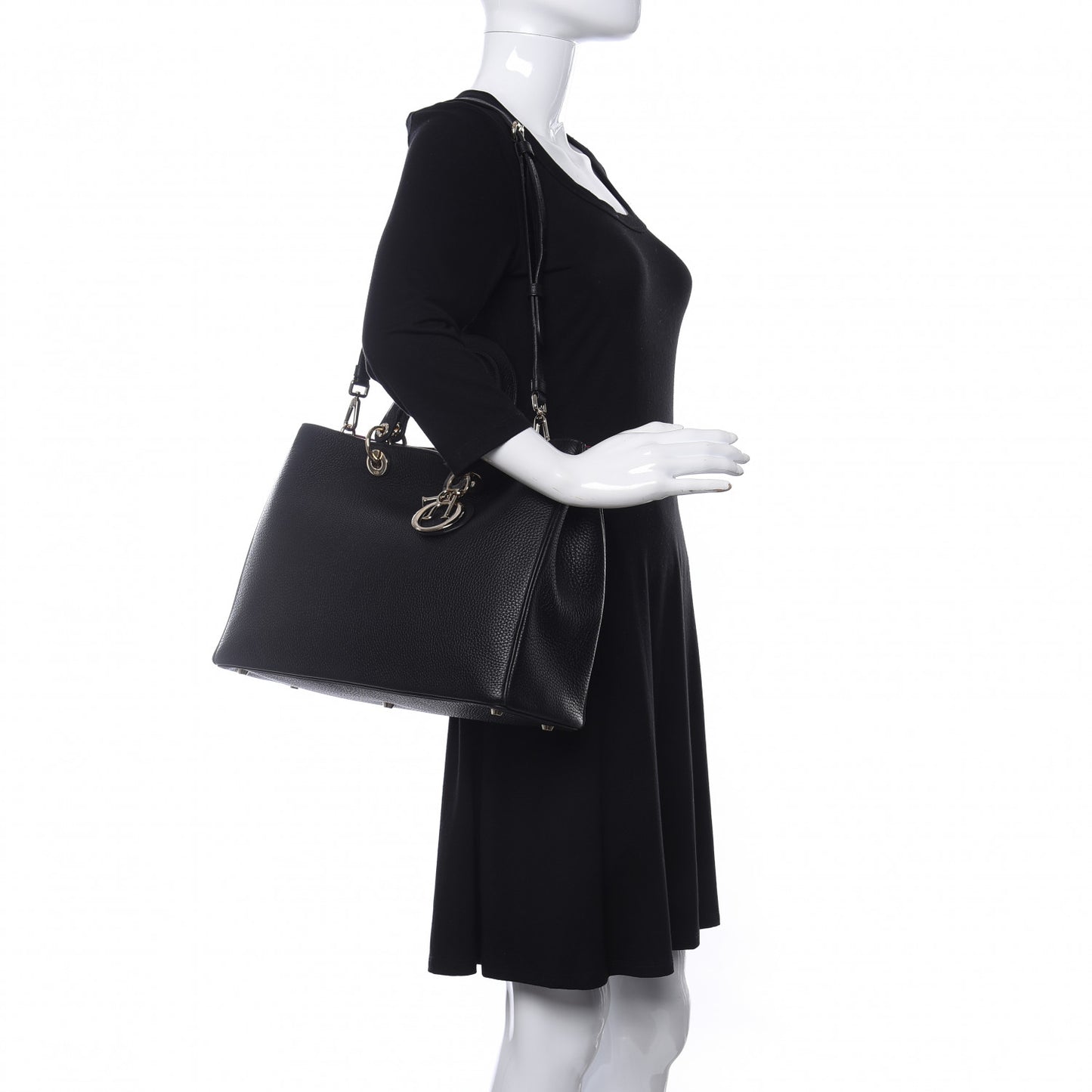 Bullcalf Large Diorissimo Tote Black Rose Indien