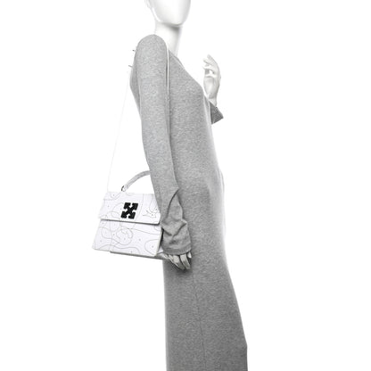 Off-White Calfskin Jitney 2.8 Puzzle Shoulder Bag White Black 2 of 13