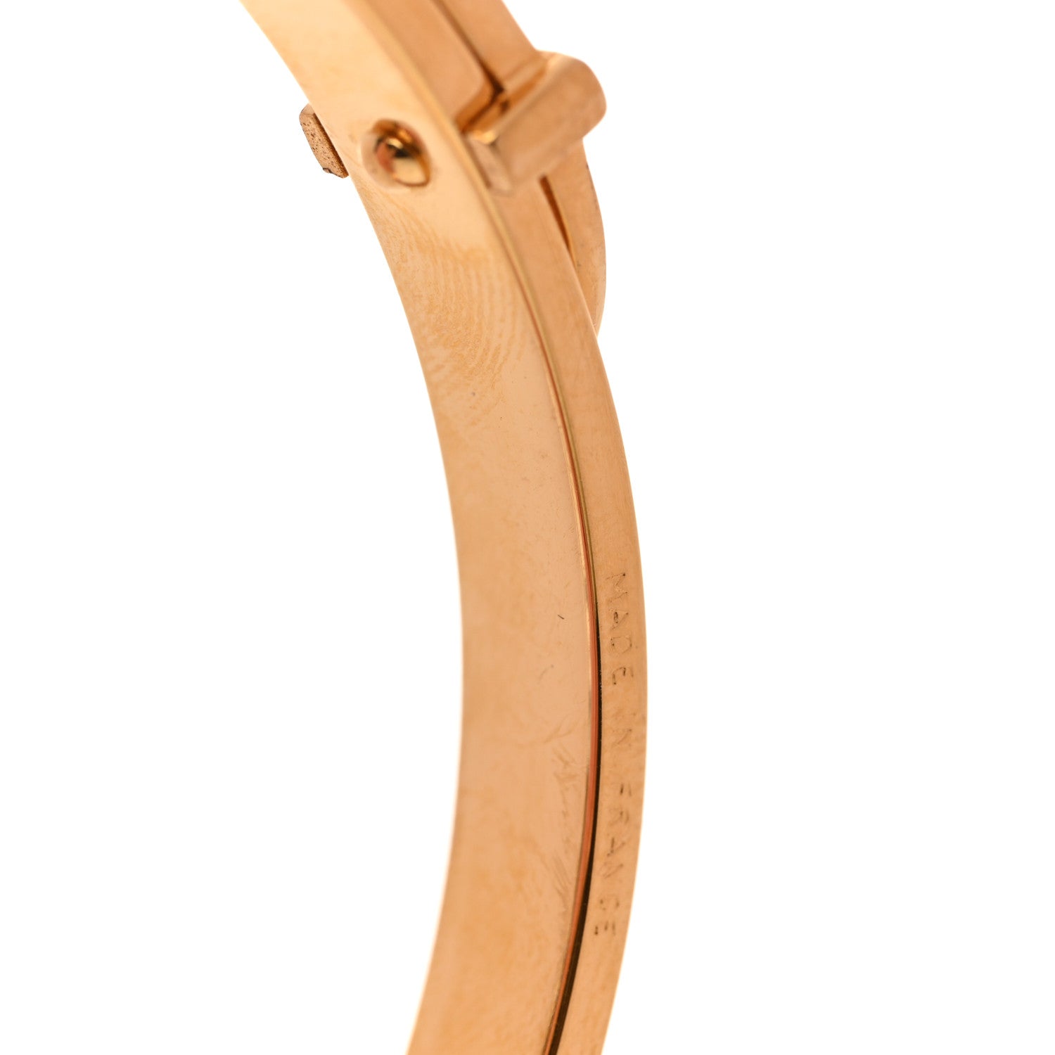 Hermes Lizard Narrow Belt Buckle Bangle Bracelet Sesame 4 of 6