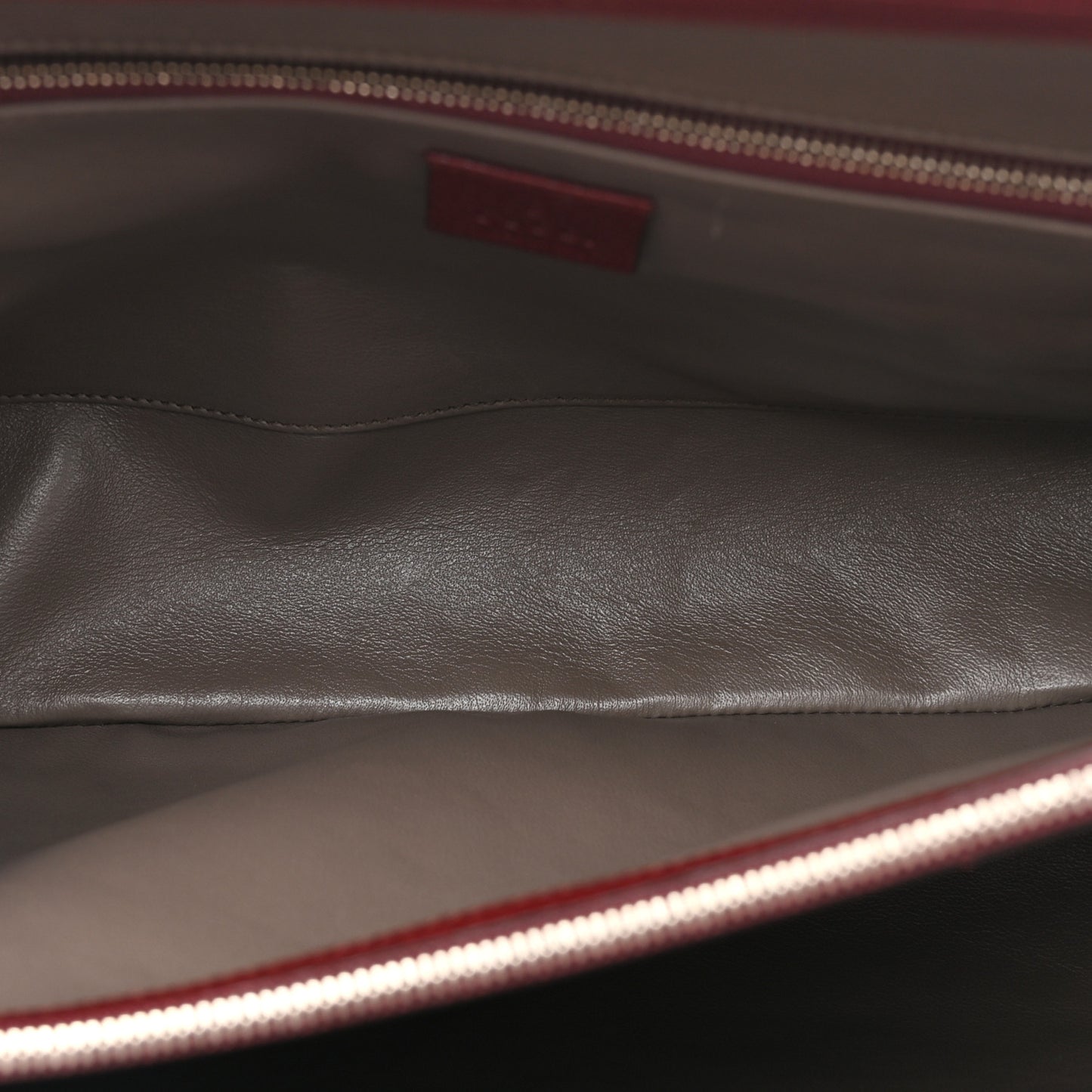 Grainy Calfskin Medium Zumi Top Handle Bag Vintage Bordeaux
