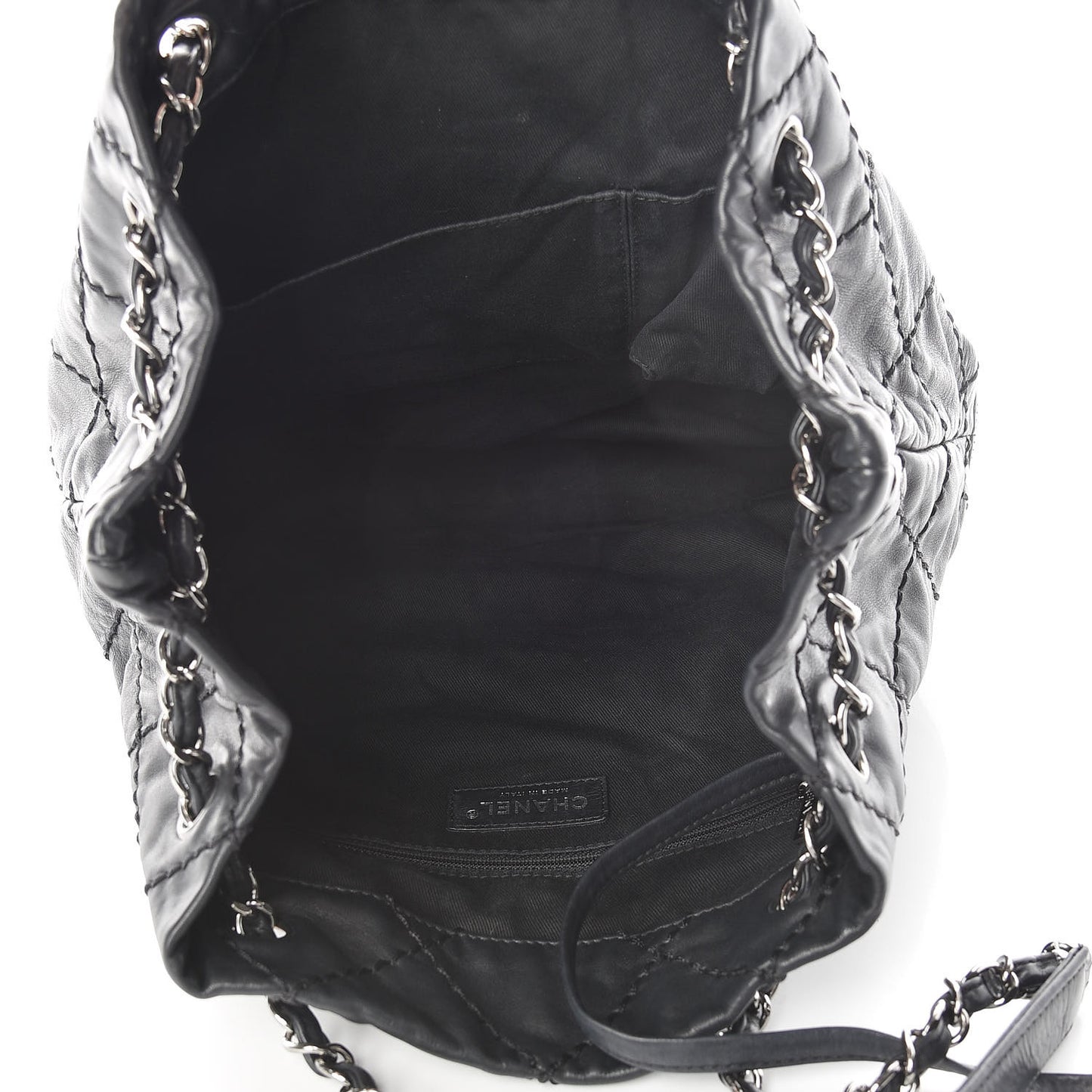 Lambskin Expandable Tote Black