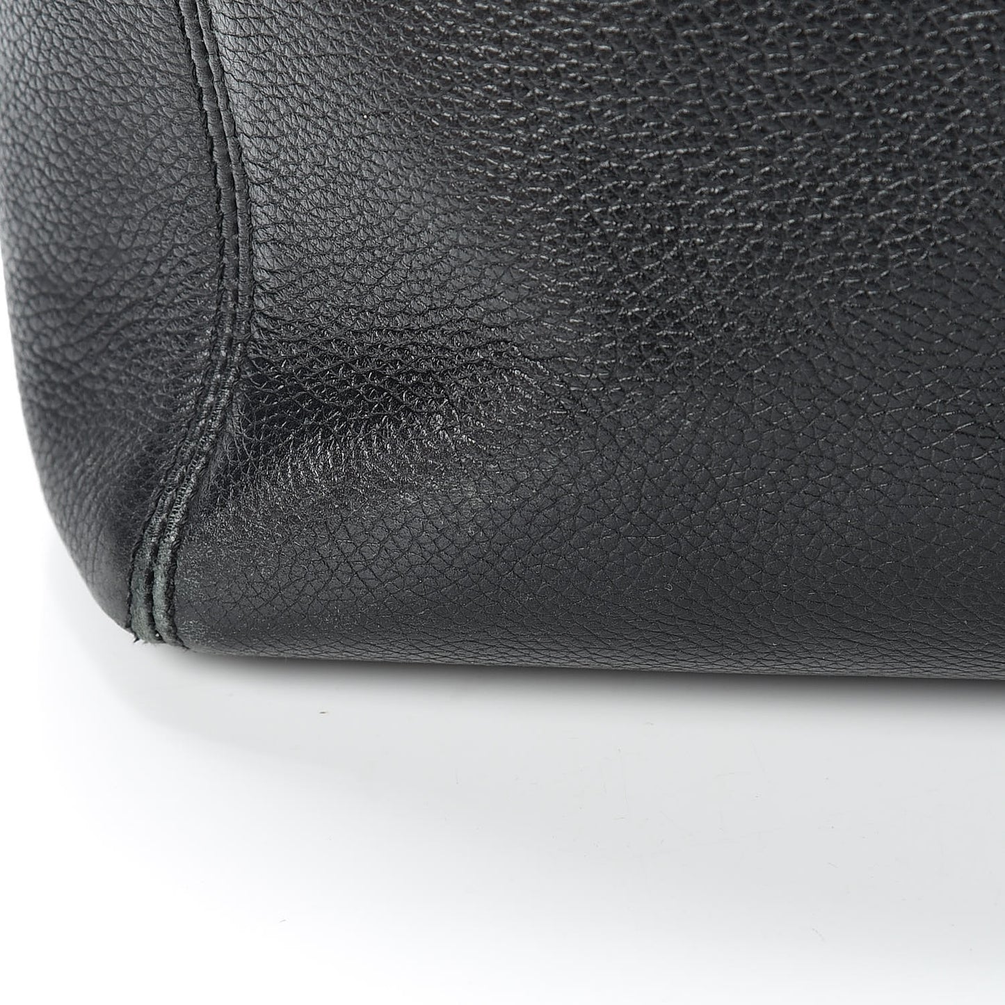 Calfskin Tall Cerf Tote Black