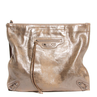 Balenciaga Metallic Calfskin Milkyway Ligne Papier Messenger Beige 1 of 10