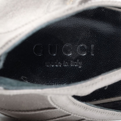 Gucci Satin Bow Pumps 39.5 Silver 6 of 6