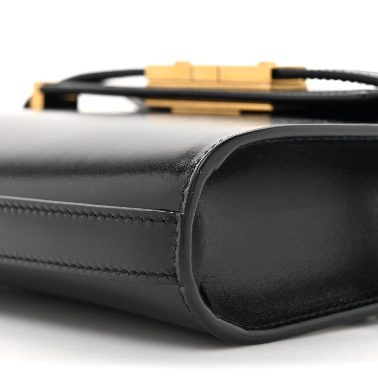 Smooth Calfskin Mini Manhattan Shoulder Bag Black