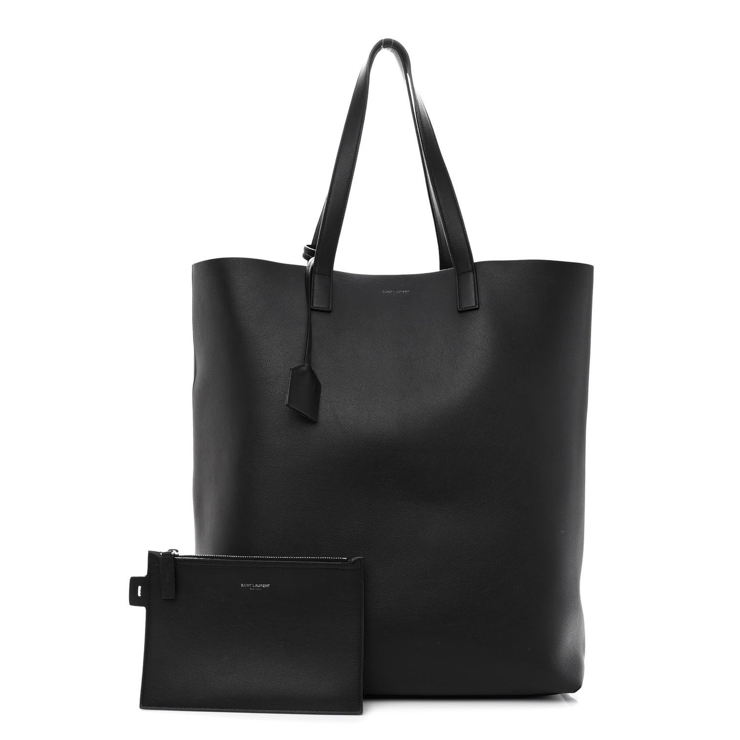 Calfskin Medium Shopping Tote Black