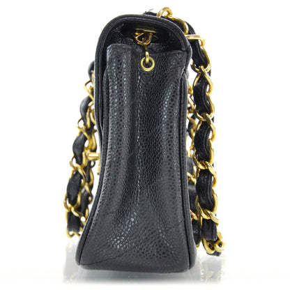 Chanel Caviar Chevron Mini Flap Black 4 of 10