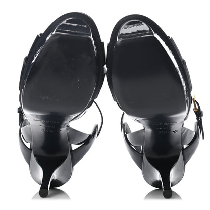 Saint Laurent Patent Tribute 75 Platform Sandals 35.5 Navy 5 of 9