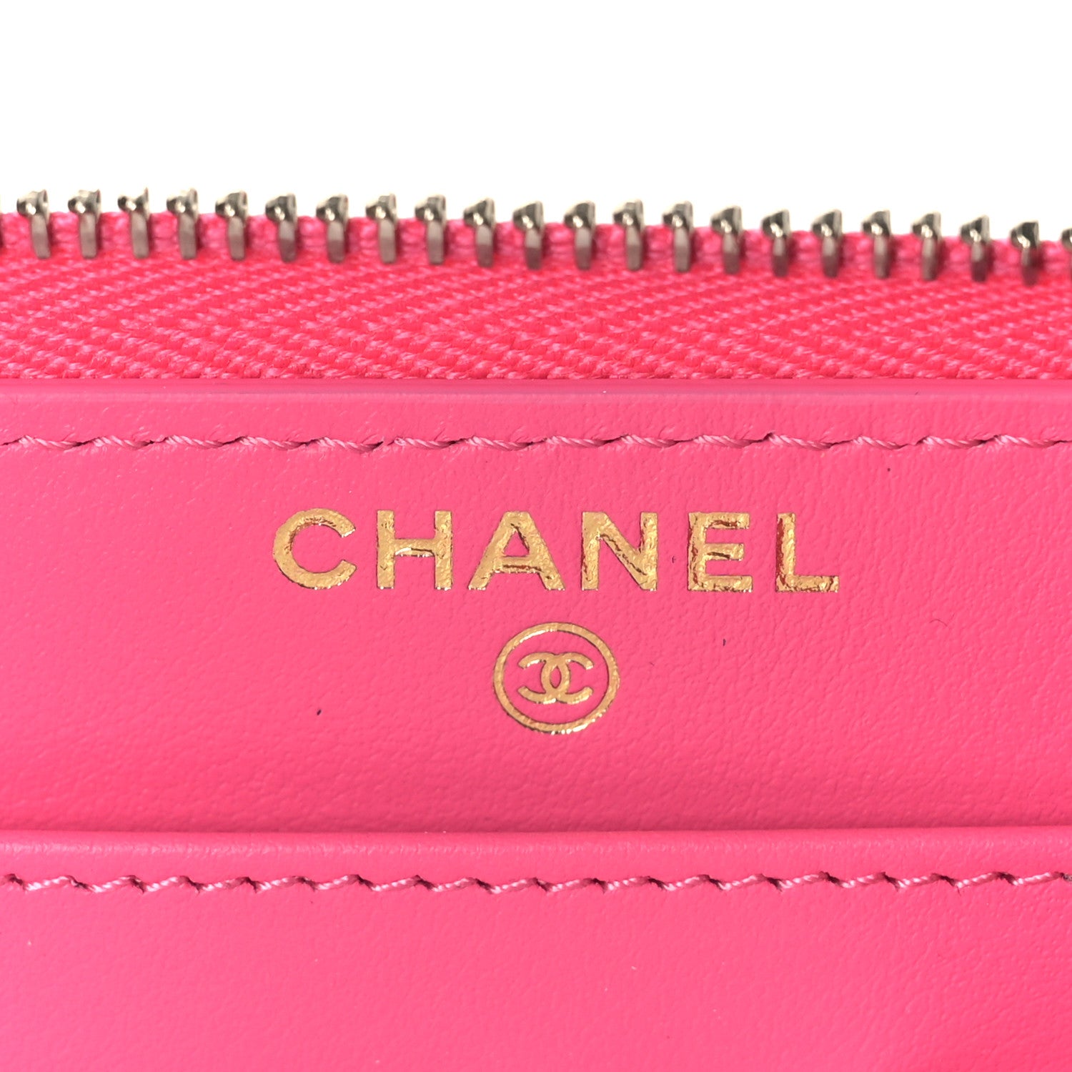 Chanel Caviar Quilted Large Gusset Zip Around Wallet Rose 6 of 10