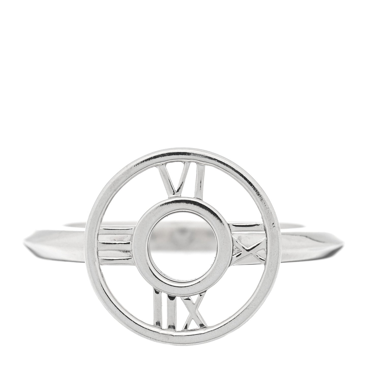 Sterling Silver Atlas Round Medallion Ring 53 6.5