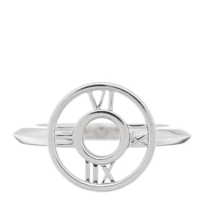 Tiffany Sterling Silver Atlas Round Medallion Ring 53 6.5 1 of 5