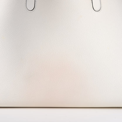 Christian Dior Grained Calfskin Medium Blossom Tote White 11 of 11