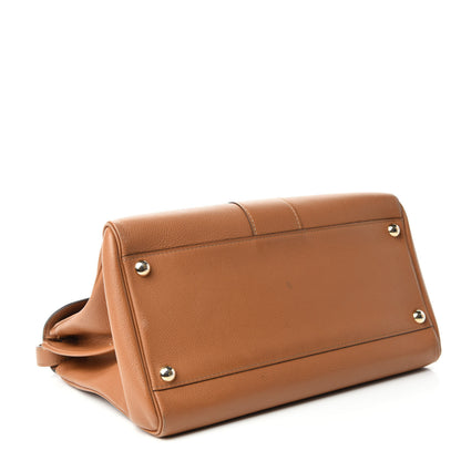 Delvaux Grained Calfskin MM Brillant Satchel Natural 4 of 18