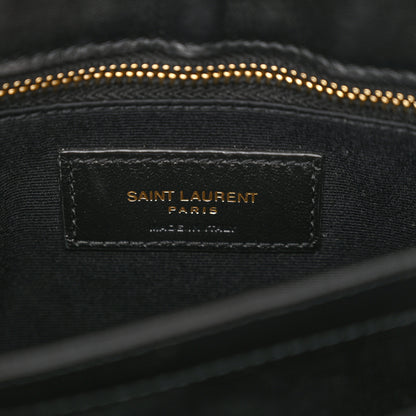 Saint Laurent Calfskin Y Quilted Monogram Toy Loulou Crossbody Bag Black 6 of 13