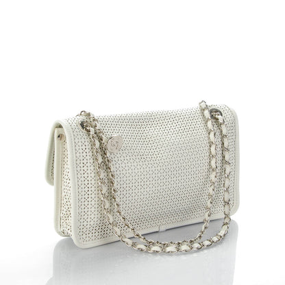 Chanel Perforated Calfskin Large Dubai Up In The Air Flap White 3 of 8