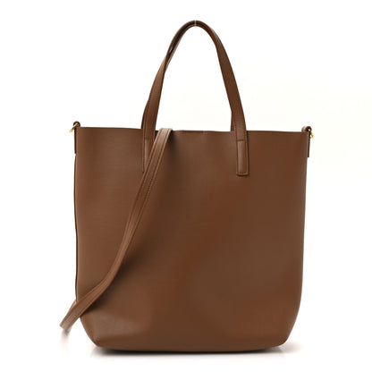 Saint Laurent Calfskin Toy Shopping Tote Dark Tan 1 of 10