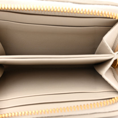 Bottega Veneta Nappa Intrecciato Zip Around Coin Purse White Orange 5 of 7