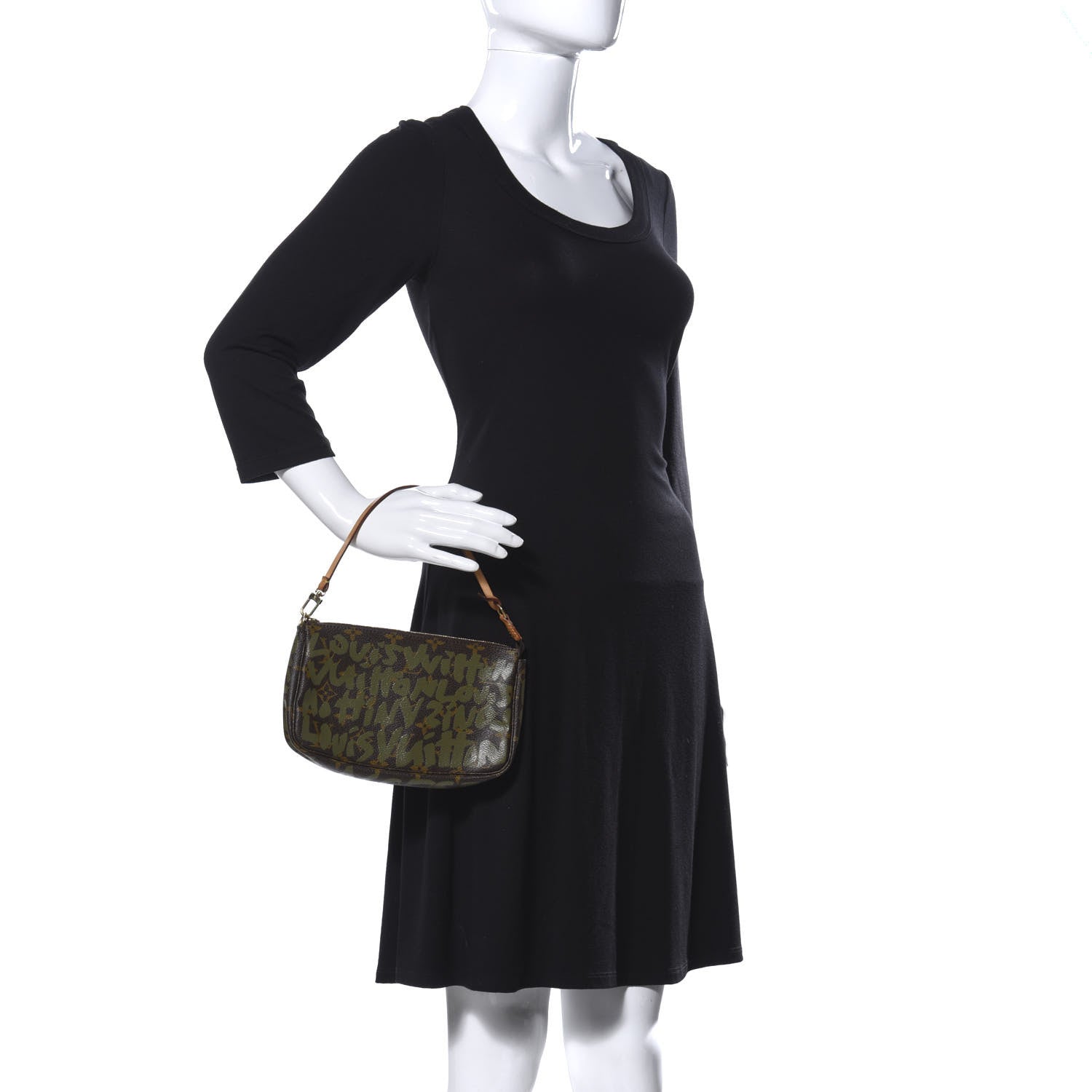 Louis Vuitton Monogram Graffiti Pochette Accessories Kaki 3 of 9