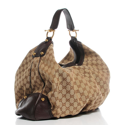 Gucci Monogram Large Jockey Hobo Brown 3 of 9