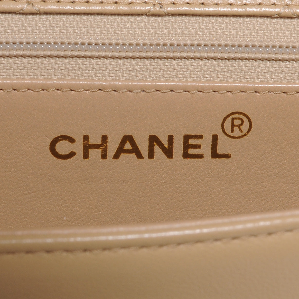 Chanel Lambskin Quilted Trapezoid Shoulder Flap Bag Beige 6 of 9