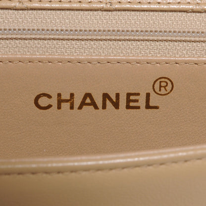 Chanel Lambskin Quilted Trapezoid Shoulder Flap Bag Beige 6 of 9