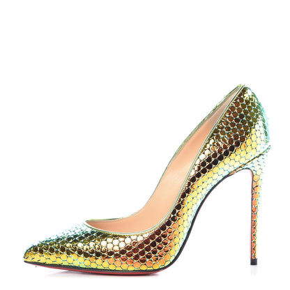 Christian Louboutin Specchio Ruche Pigalle Follies 100 Pumps 36.5 Taiga 1 of 11
