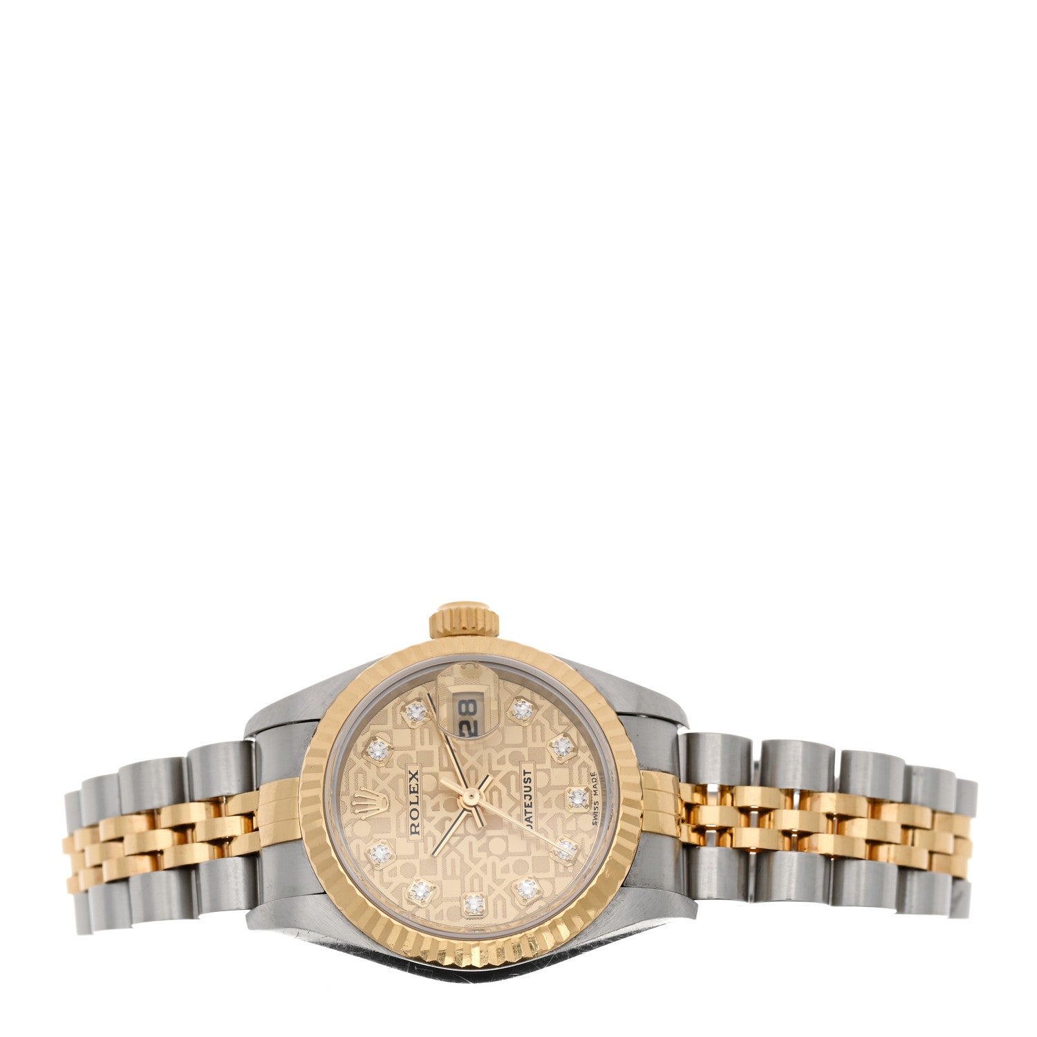 Rolex Stainless Steel 18K Yellow Gold Diamond 26mm Oyster Perpetual Datejust Watch Champagne Jubilee 79173 2 of 5