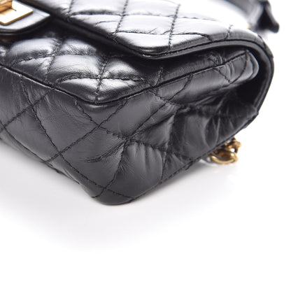 Chanel Aged Calfskin Quilted 2.55 Reissue Chain Waist Bag Black 6 of 10