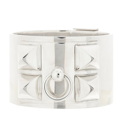 Hermes Sterling Silver Collier De Chien Bracelet LG 3 of 5